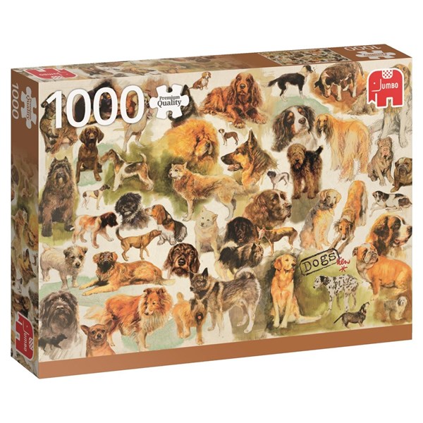 Jumbo (18596) - "Dogs Poster" - 1000 pieces puzzle