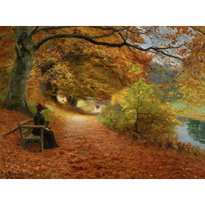 D-Toys (75093) - H. A. Brendekilde: "A Wooded Path in Autumn" - 1000 pieces puzzle