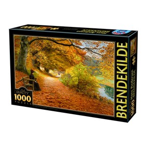 D-Toys (75093) - H. A. Brendekilde: "A Wooded Path in Autumn" - 1000 pieces puzzle