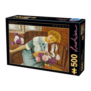 D-Toys (73914) - Stefan Luchian: "Lorica with Chrysanthemums" - 500 pieces puzzle