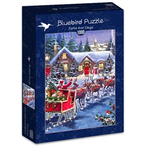 Bluebird Puzzle (70073) - "Santa And Sleigh" - 1000 pieces puzzle