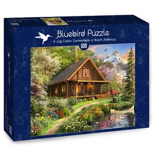 Bluebird Puzzle (70118) - Dominic Davison: "A Log Cabin Somewhere in North America" - 500 pieces puzzle