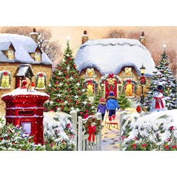 Bluebird Puzzle (70076) - "Winter Cottage" - 1000 pieces puzzle