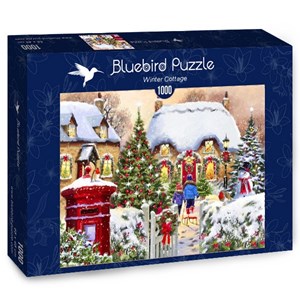 Bluebird Puzzle (70076) - "Winter Cottage" - 1000 pieces puzzle