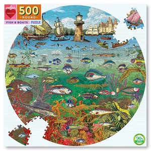 eeBoo (EPZFFBB) - "Fish And Boat" - 500 pieces puzzle