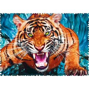 Trefl (11110) - "Facing a tiger" - 600 pieces puzzle