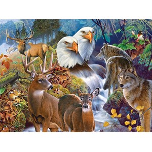 SunsOut (56543) - Jerry Gadamus: "Forest Neighbors" - 1000 pieces puzzle