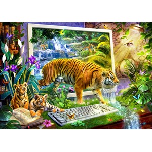 Bluebird Puzzle (70200) - Jan Patrik Krasny: "Tiger coming to Life" - 1500 pieces puzzle