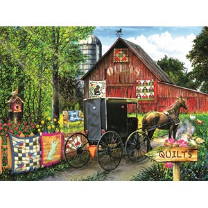 SunsOut (28822) - Tom Wood: "Amish Quilt Sale" - 1000 pieces puzzle