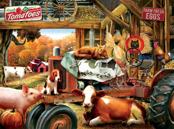 SunsOut (28824) - Tom Wood: "Barnhouse Meeting" - 1000 pieces puzzle