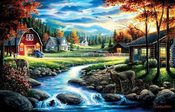 SunsOut (55168) - Chuck Black: "Country Sunday" - 1000 pieces puzzle