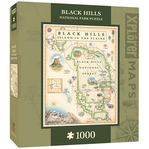MasterPieces (71798) - "Black Hills Map" - 1000 pieces puzzle