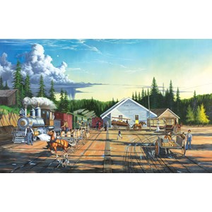 SunsOut (44354) - Keith Brown: "End of the Line" - 550 pieces puzzle