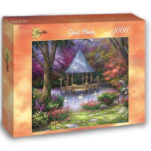 Grafika (02781) - Chuck Pinson: "Swan Pond" - 1000 pieces puzzle