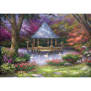 Grafika (02781) - Chuck Pinson: "Swan Pond" - 1000 pieces puzzle