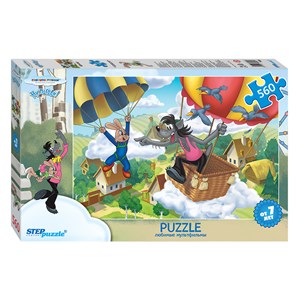 Step Puzzle (78089) - "The Rabbit and the Wolf" - 560 pieces puzzle