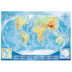 Trefl (45007) - "Physical Map of the World" - 4000 pieces puzzle
