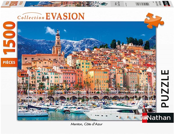 Nathan (87802) - "Menton, France" - 1500 pieces puzzle