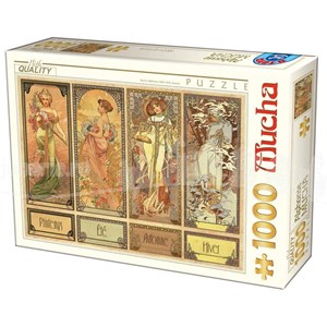 D-Toys (75901) - Alphonse Mucha: "Seasons" - 1000 pieces puzzle