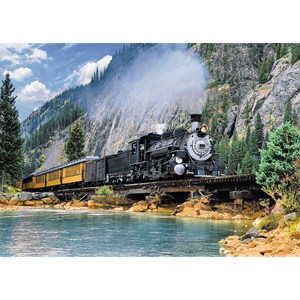 Trefl (37379) - "Mountain Train" - 500 pieces puzzle