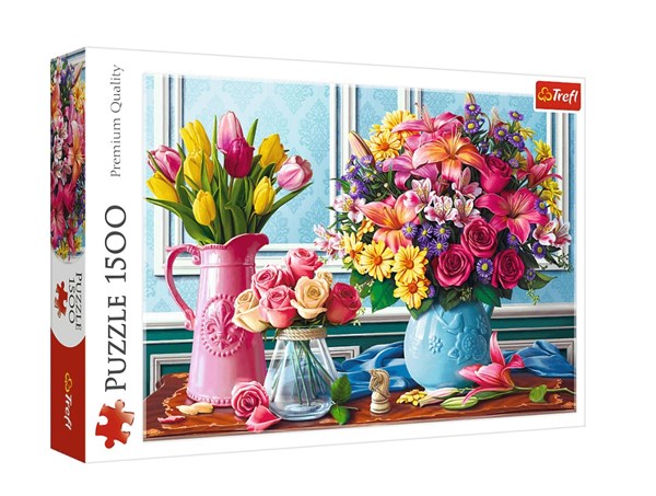 Trefl (26157) - "Flowers" - 1500 pieces puzzle