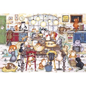 Gibsons (G2712) - Linda Jane Smith: "Cat's Cookie Club" - 250 pieces puzzle