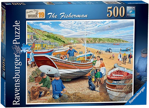 Ravensburger (16414) - Trevor Mitchell: "Happy Days at Work" - 500 pieces puzzle