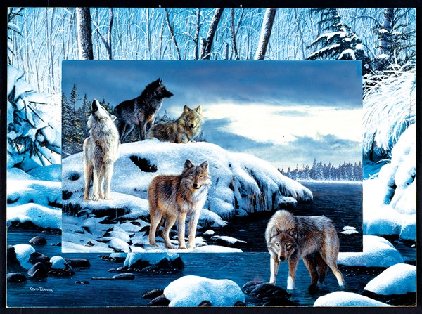 SunsOut (55763) - Kevin Daniel: "Ice Wolves" - 1000 pieces puzzle