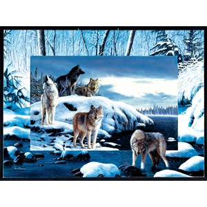 SunsOut (55763) - Kevin Daniel: "Ice Wolves" - 1000 pieces puzzle