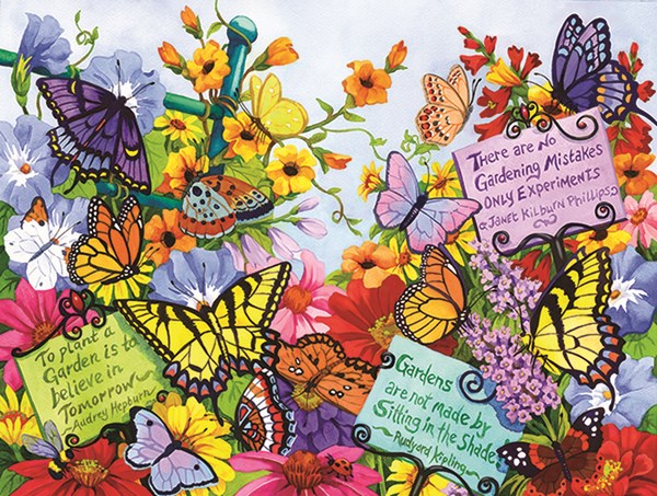 SunsOut (62908) - Nancy Wernersbach: "Butterfly Oasis" - 500 pieces puzzle