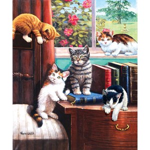 SunsOut (13332) - Kevin Walsh: "Playtime in the Study" - 500 pieces puzzle