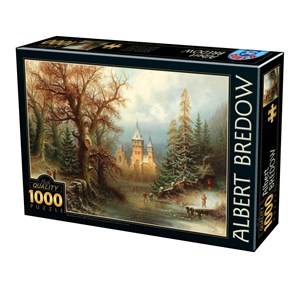 D-Toys (75697) - Albert Bredow: "Romantic Winter Landscape" - 1000 pieces puzzle