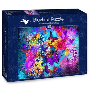 Bluebird Puzzle (70219) - "Flowers and Butterflies" - 1000 pieces puzzle