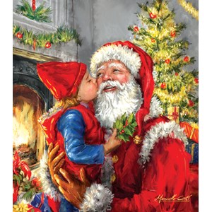 SunsOut (60662) - "Kissing Santa" - 500 pieces puzzle