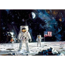 Educa (18459) - Robert McCall: "First Men on the Moon" - 1000 pieces puzzle