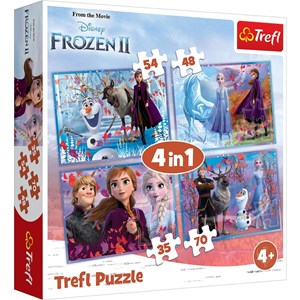 Trefl (34323) - "Frozen 2" - 35 48 54 70 pieces puzzle
