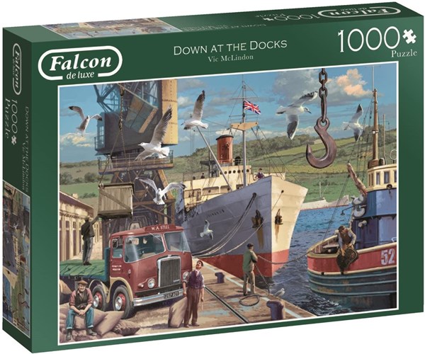 Jumbo (11178) - Vic McLindon: "Down the docks" - 1000 pieces puzzle