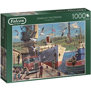 Jumbo (11178) - Vic McLindon: "Down the docks" - 1000 pieces puzzle