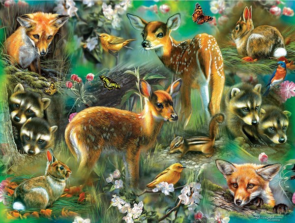 SunsOut (68022) - Rebecca Latham: "Forest Critters" - 500 pieces puzzle