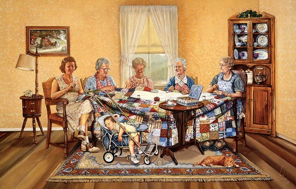 SunsOut (25202) - Les Ray: "The Gossip Party" - 1000 pieces puzzle