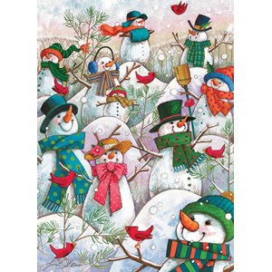 Cobble Hill (85081) - Janet Stever: "Hill of a Lot of Snowmen" - 500 pieces puzzle