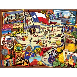 SunsOut (70024) - Kate Ward Thacker: "Texas, The Lone Star State" - 500 pieces puzzle