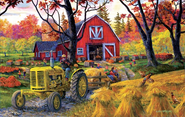 SunsOut (38884) - Joseph Burgess: "Farm Fall Festival" - 550 pieces puzzle