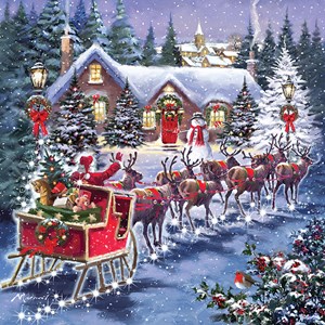 Otter House Puzzle (74142) - "Santa's Sleigh" - 1000 pieces puzzle