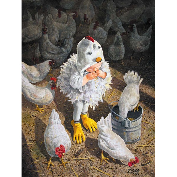 SunsOut (36062) - "New Rooster in Town" - 500 pieces puzzle