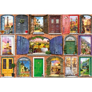 Educa (17118) - Dominic Davison: "Doors Of Europe" - 1500 pieces puzzle
