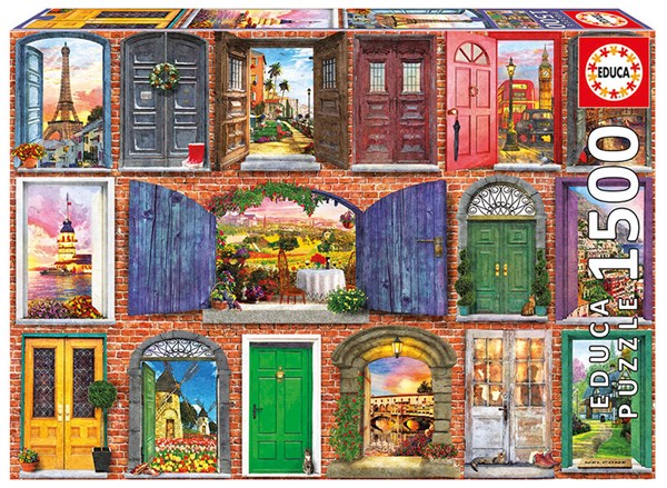 Educa (17118) - Dominic Davison: "Doors Of Europe" - 1500 pieces puzzle
