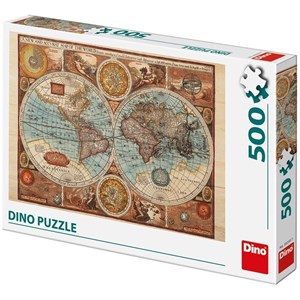 Dino (50230) - "Ancient World Map, 1626" - 500 pieces puzzle
