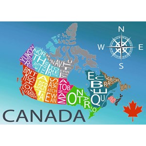Ravensburger (19536) - "Colourful Canada (Canadian Collection Canadienne)" - 1000 pieces puzzle