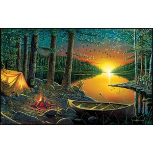 SunsOut (51844) - Ervin Molnar: "Evening by the Lake" - 550 pieces puzzle